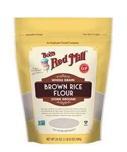 bob's red mill gluten free brown rice flour, 24 oz