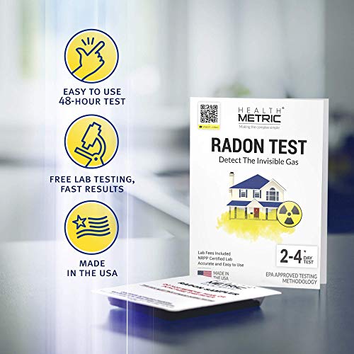 Radon Test Kit for Home - Easy to Use Charcoal Radon Gas Detector for Peace of Mind | 48-96h Short Term EPA Approved Radon Tester | Includes Lab Fees | Protect Yourself and Your Family | 2-Pack