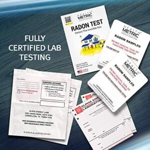 Radon Test Kit for Home - Easy to Use Charcoal Radon Gas Detector for Peace of Mind | 48-96h Short Term EPA Approved Radon Tester | Includes Lab Fees | Protect Yourself and Your Family | 2-Pack