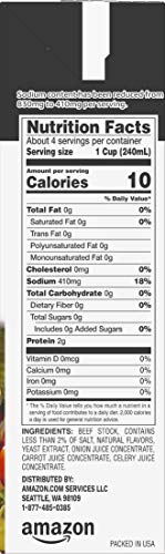 Amazon Brand - Happy Belly Reduced Sodium Beef Broth, 32 fl oz (Pack of 1)