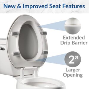 Bemis Assurance 3" Raised Toilet Seat with Clean Shield, Elongated, White