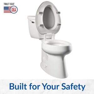 Bemis Assurance 3" Raised Toilet Seat with Clean Shield, Elongated, White