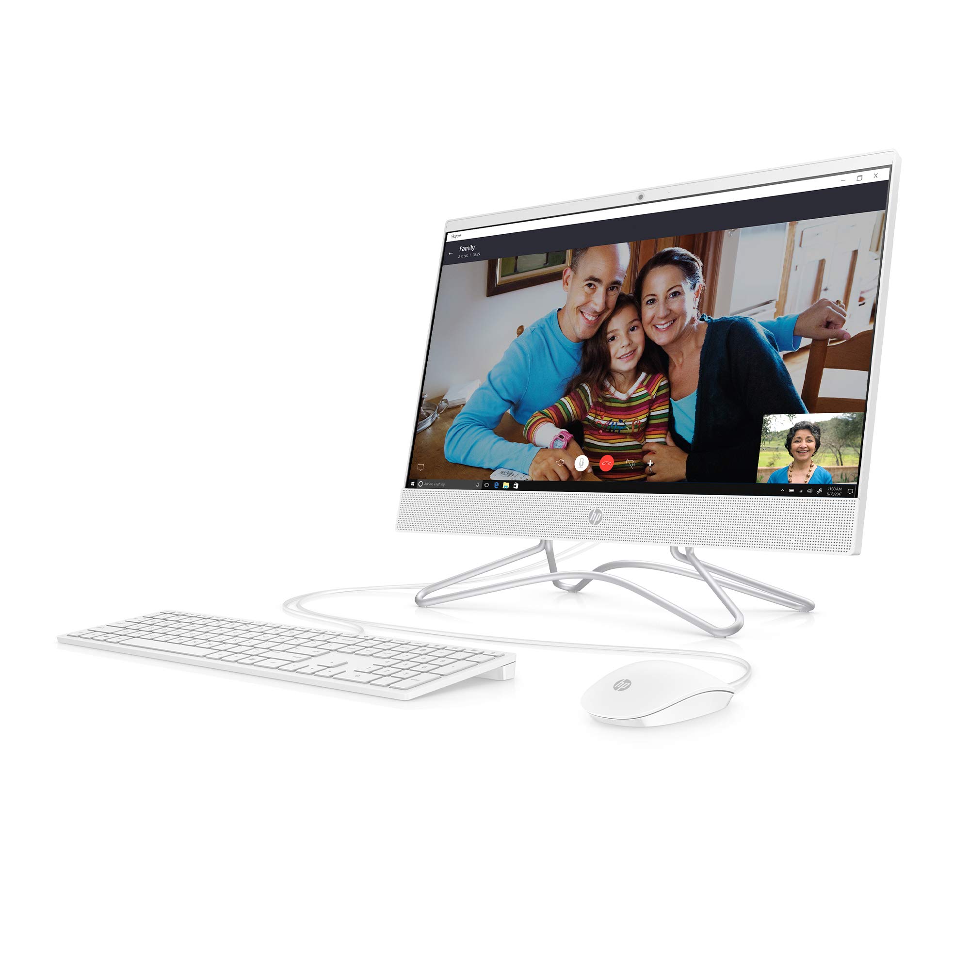 HP 21.5-Inch All-in-One Computer, AMD A4-9125, 4GB RAM, 1TB Hard Drive, Windows 10 (22-c0010, White)