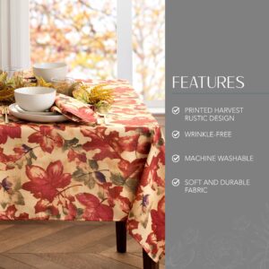 Elrene Home Fashions Harvest-Festival Fall Printed Tablecloth, 52" x 52", Square