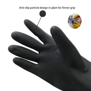 HHPROTECT Chemical Resistant Gloves,Waterproof Reusable Cleaning Rubber Glove 1Pair