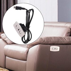 Electric Recliner Chair Sofa Replacement Button,Electric Recliner Push Rod Motor Telescopic Lifting Line Controller LED Backlight USB Socket, Mobile Phone Charging Straight 5V