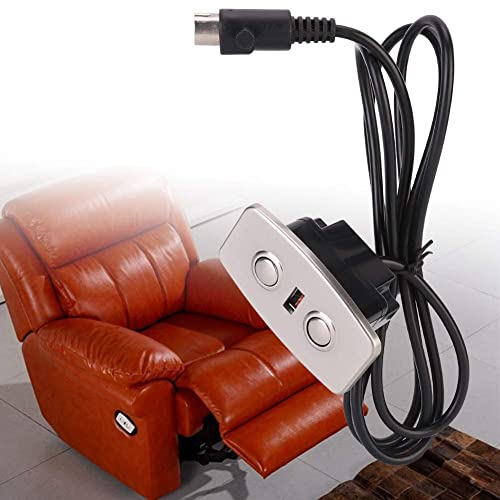 Electric Recliner Chair Sofa Replacement Button,Electric Recliner Push Rod Motor Telescopic Lifting Line Controller LED Backlight USB Socket, Mobile Phone Charging Straight 5V