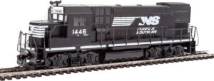walthers trainline ho scale model emd gp15-1 - standard dc - norfolk southern (black, white)