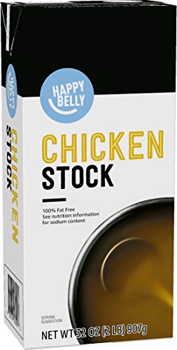 Amazon Brand - Happy Belly Chicken Stock, 32 fl oz (Pack of 1)