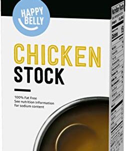 Amazon Brand - Happy Belly Chicken Stock, 32 fl oz (Pack of 1)