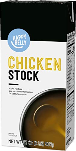 Amazon Brand - Happy Belly Chicken Stock, 32 fl oz (Pack of 1)