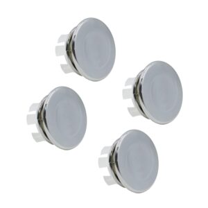 4 pack bathroom basin sink round tidy trim chrome round overflow cover rings hole replacement ceramic pots for home,sink,bathroom,kitchen