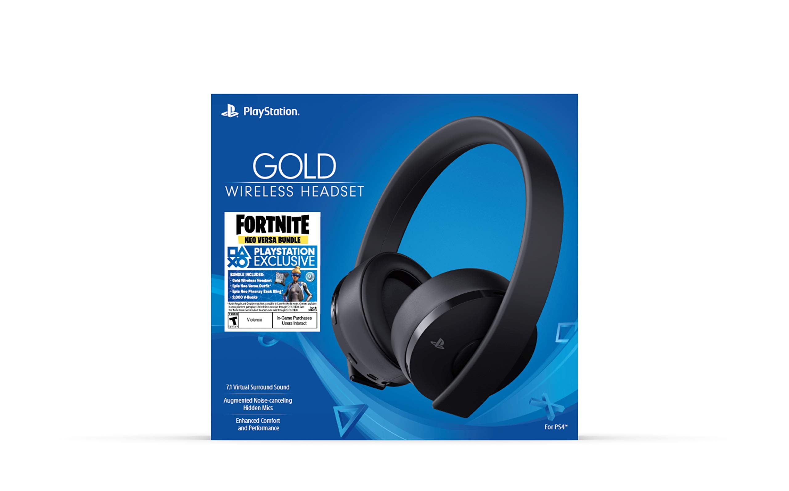 PlayStation Gold Wireless Headset Fortnite - PlayStation 4