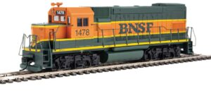 walthers trainline ho scale model emd gp15-1 - standard dc - bnsf railway (green, orange, yellow), unisex children