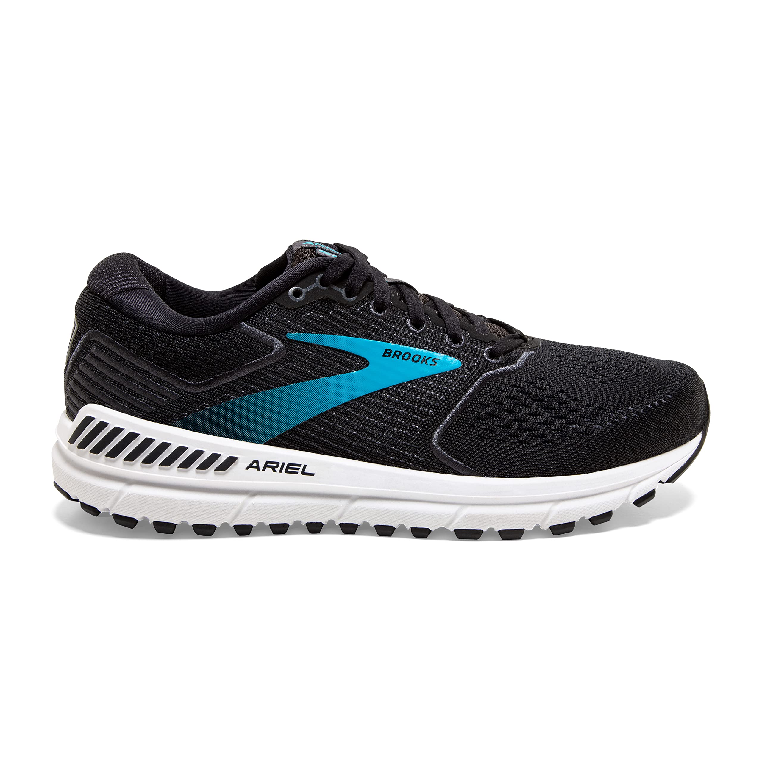 Brooks Women's Ariel '20 Running Shoe - Black/Ebony/Blue - 9 Medium