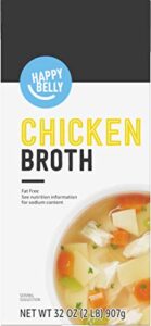 amazon brand - happy belly chicken broth, 2 pound (pack of 1)