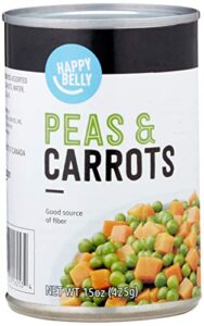amazon brand - happy belly peas & carrots, 15 ounce (pack of 1)