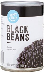 amazon brand - happy belly black beans, 15 ounce (pack of 1)