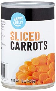 amazon brand - happy belly sliced carrots, 15 ounce (pack of 1)