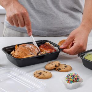 Comfy Package [28 oz - 50 Pack - 1 Compartment Reusable Meal Prep Containers - Microwaveable, Dishwasher and Freezer Safe, BPA-Free, Bento Boxes and Convenience Food Storage with Lids, Stackable