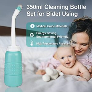 TopQuaFocus 12oz Perineal Bottle for Postpartum Care Portable Travel Peri Sprayer Bidet Postpartum Recovery Essentials After Birth Cleaning for Mom Baby Personal Hygiene Care Hemorrhoid Treatment