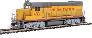 walthers trainline ho scale model emd gp15-1 - standard dc - union pacific(r) (yellow, gray, red)