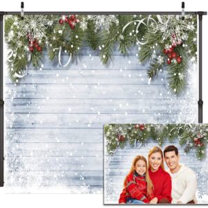 Dudaacvt 10x10ft Christmas Photography Backdrops Wooden Wall White Snow Backdrop Christmas Decoration Backdrops D219