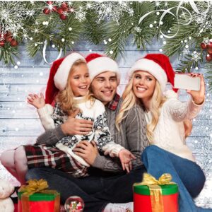 Dudaacvt 10x10ft Christmas Photography Backdrops Wooden Wall White Snow Backdrop Christmas Decoration Backdrops D219