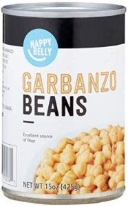 amazon brand - happy belly garbanzo beans, 15 ounce (pack of 1)