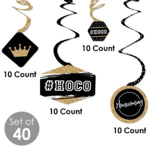 Big Dot of Happiness HOCO Dance - Homecoming Hanging Decor - Party Decoration Swirls - Set of 40