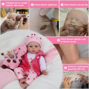 CHAREX Reborn Baby Dolls - 22 inches Realistic Newborn Soft Vinyl Baby Dolls Toy for Kids Age 3+