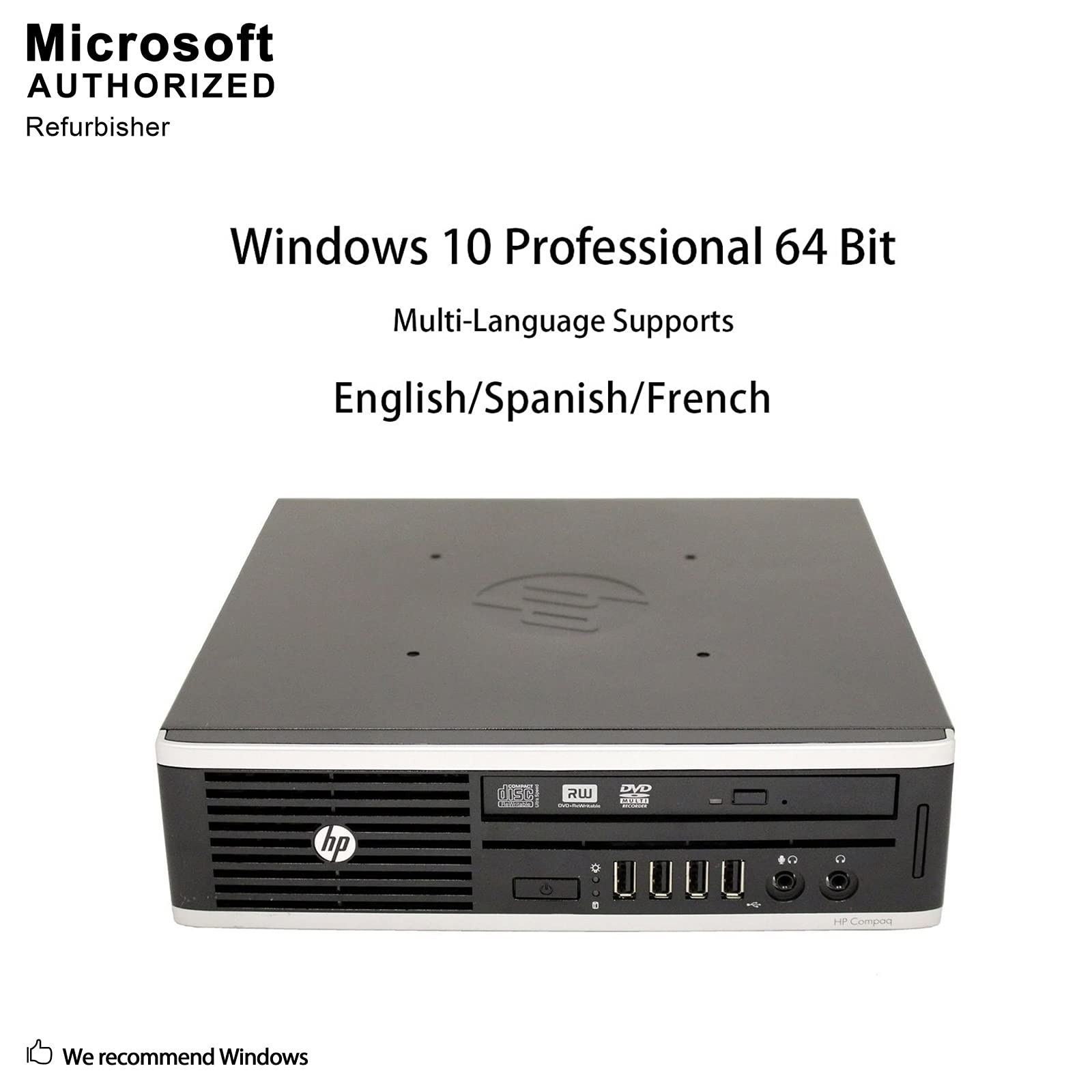 HP Elite 8300 Ultra Small Form Factor (Intel Quad Core i5-3470S (3rd Gen) 2.9GHz) 16GB RAM, 240GB SSD, HDMI, Bluetooth, WiFi, Windows 10 Professional (Renewed)