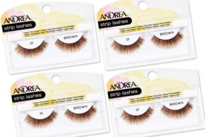 andrea false lashes style 33 - brown 4 pairs