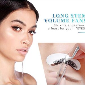 3D Russian Volume Lash Premade Fan Eyelash Long Stem Clustered Eyelash Extensions C Curl 0.07mm Thickness 11mm Length