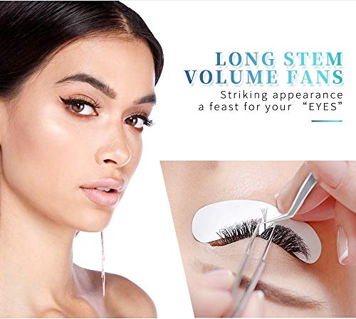 3D Russian Volume Lash Premade Fan Eyelash Long Stem Clustered Eyelash Extensions C Curl 0.07mm Thickness 11mm Length