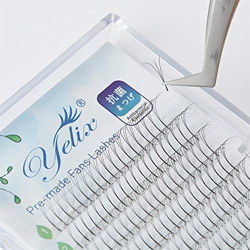 3D Russian Volume Lash Premade Fan Eyelash Long Stem Clustered Eyelash Extensions C Curl 0.07mm Thickness 11mm Length