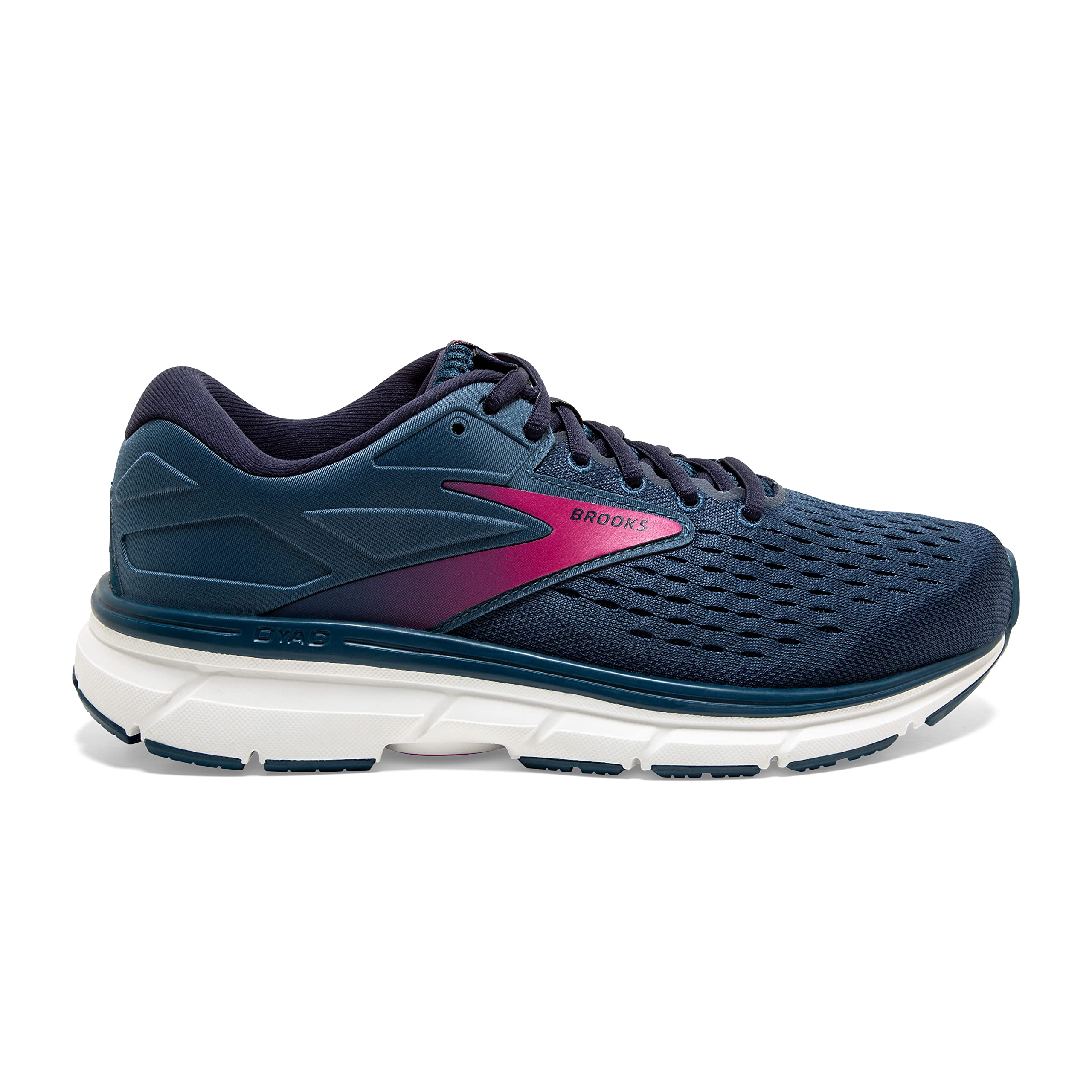 Brooks Women's Dyad 11 Running Shoe - Blue/Navy/Beetroot - 6 Medium