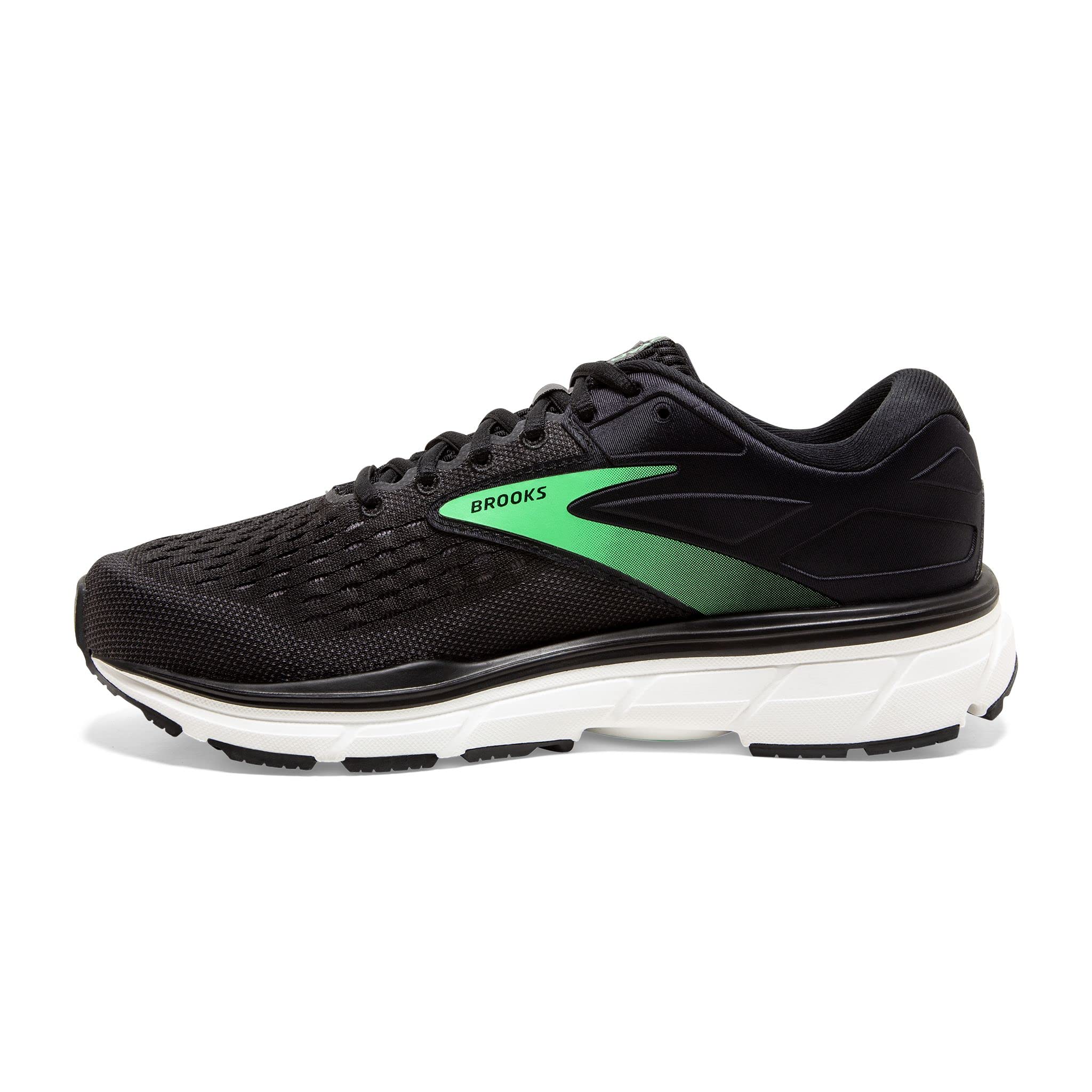 Brooks Women's Dyad 11 Running Shoe - Black/Ebony/Green - 10.5 X-Wide