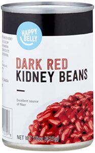 amazon brand - happy belly dark red kidney beans, 15 ounce (pack of 1)
