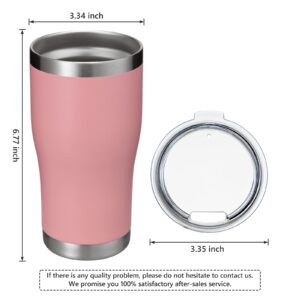 MEWAY 20oz Stainless Steel Tumbler,Vacuum Insulated Coffee Cup Tumblers with Lid,Double Wall Powder Coated Travel Mug Gift for Women Man,Thermal Cups Keep Drinks Cold & Hot(Pink,1)