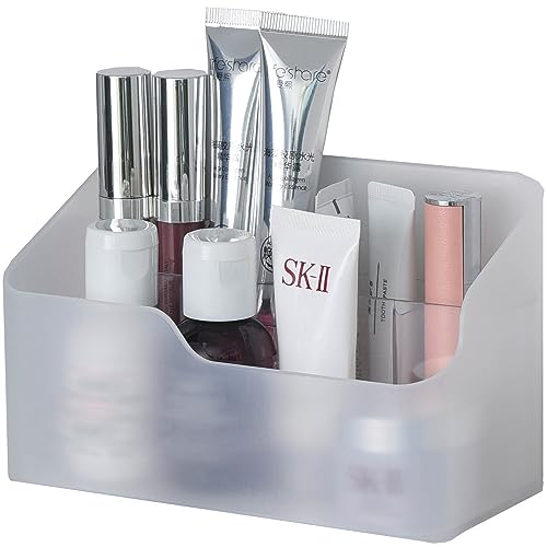 UNIKON Eunion Makeup Organizer, Clear Small Countertop Makeup Caddy Storage Organization Bins Cosmetics Holder for Cabinet