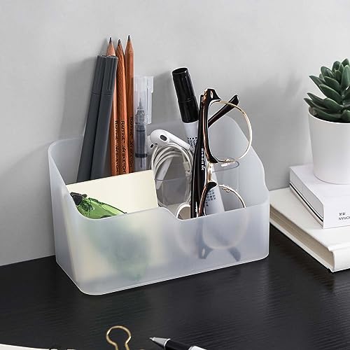 UNIKON Eunion Makeup Organizer, Clear Small Countertop Makeup Caddy Storage Organization Bins Cosmetics Holder for Cabinet