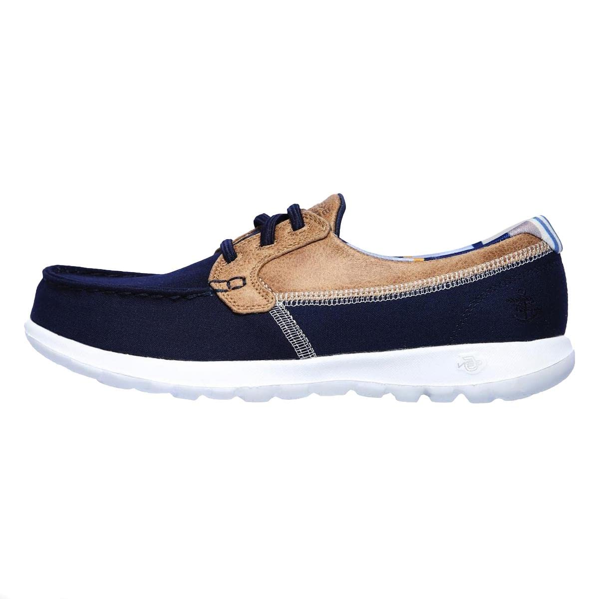 Skechers Women's Go Walk Lite Boat Shoe, Navy, 6