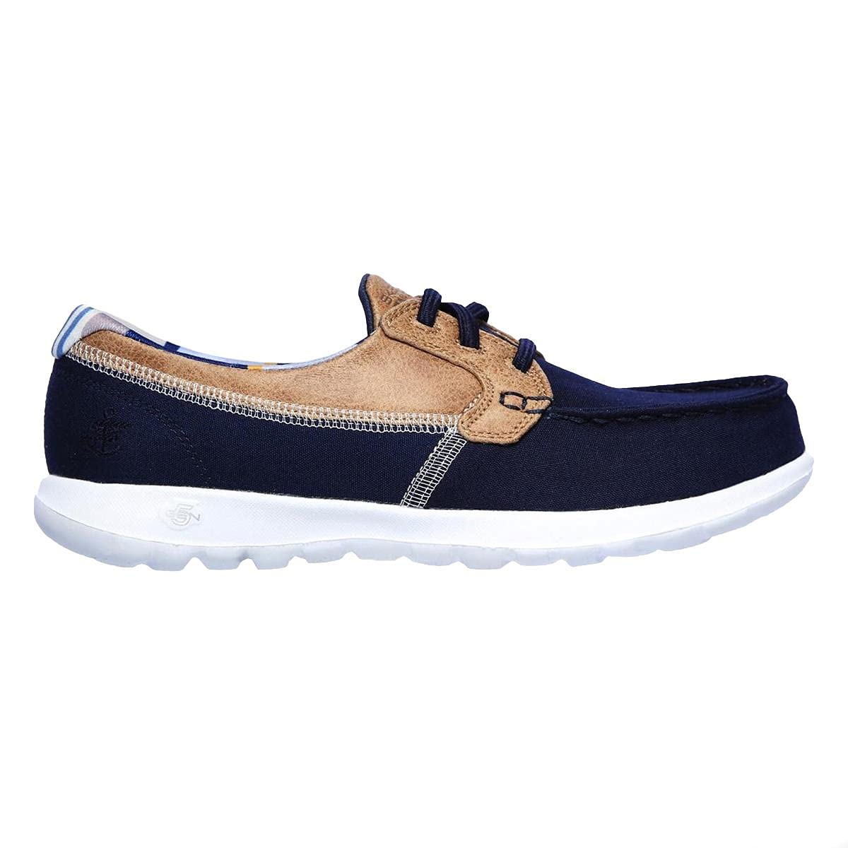 Skechers Women's Go Walk Lite Boat Shoe, Navy, 6