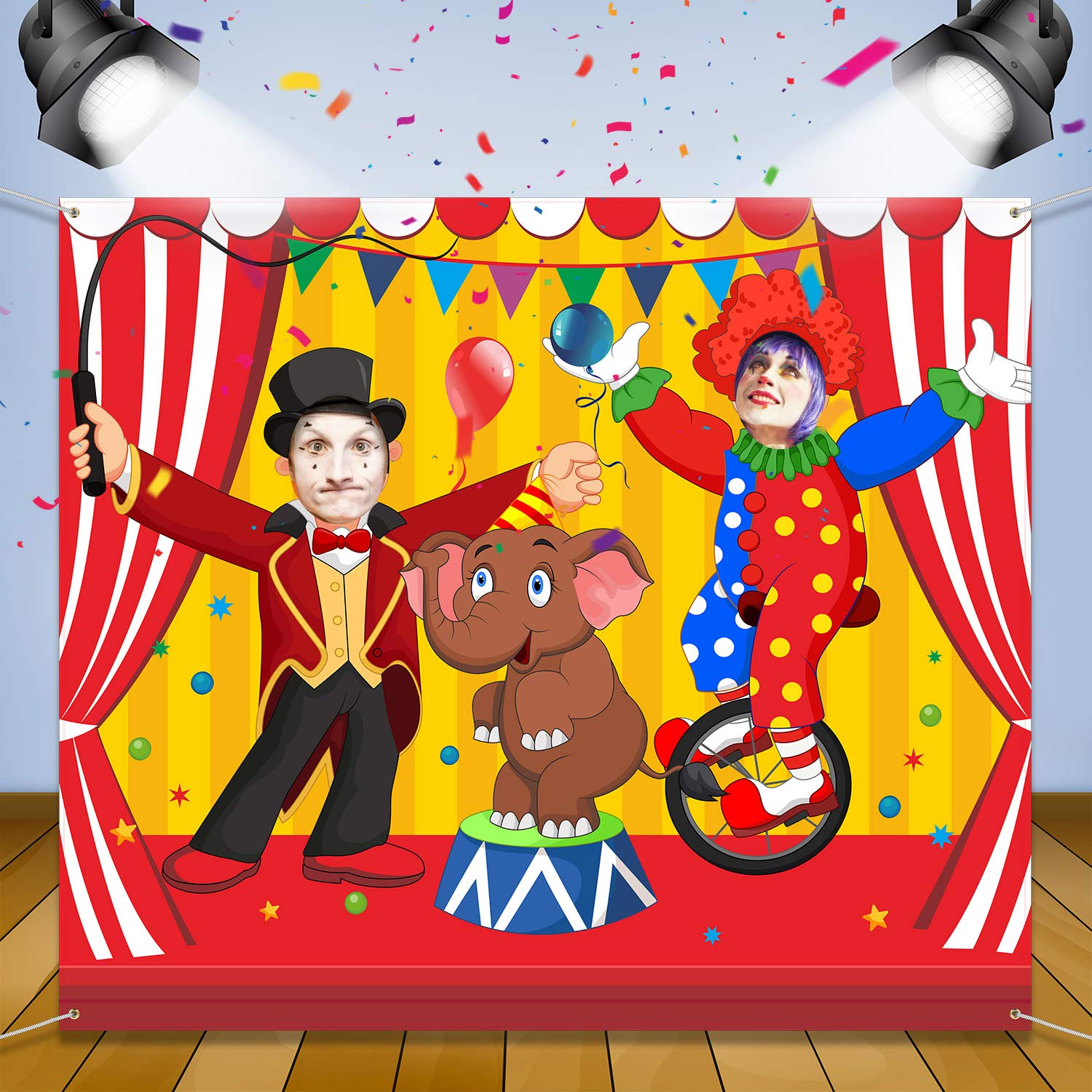 Blulu Carnival Backdrops for Party Circus Decorations 59 x 51 Inch Carnival Photo Door Banner Circus Theme Carnival Banner Carnival Photo Props Large Backdrop for Carnival Decorations Games Supplies