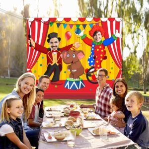 Blulu Carnival Backdrops for Party Circus Decorations 59 x 51 Inch Carnival Photo Door Banner Circus Theme Carnival Banner Carnival Photo Props Large Backdrop for Carnival Decorations Games Supplies