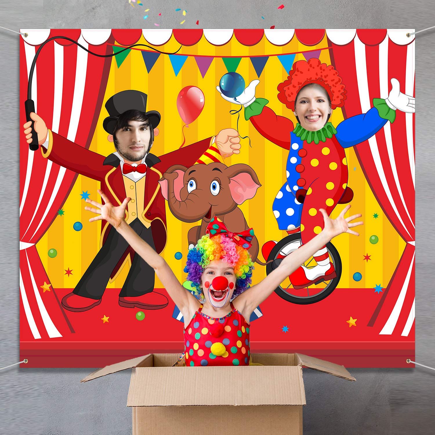 Blulu Carnival Backdrops for Party Circus Decorations 59 x 51 Inch Carnival Photo Door Banner Circus Theme Carnival Banner Carnival Photo Props Large Backdrop for Carnival Decorations Games Supplies