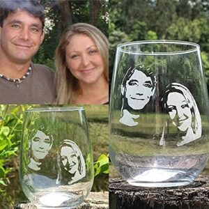 Personalized Engraved wine glass, Custom picture wine glass,engraved photo whiskey glass, photo engraved beer mug