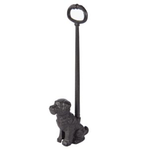 sungmor portable door stopper wedge | 49.3cm/19.4" tall lovely dog door holder | cast iron heavy duty animal statue door stops with handle | antique style decorative ornaments for home or yard