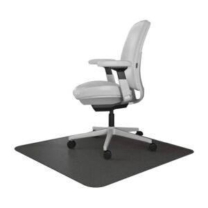 resilia office desk chair mat - for low pile carpet (with grippers) black, 36 inches x 48 inches, made in the usa